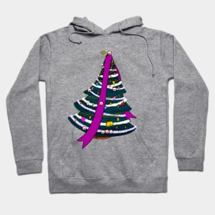 Xmas tree with cute Peppermint candy Hoodie